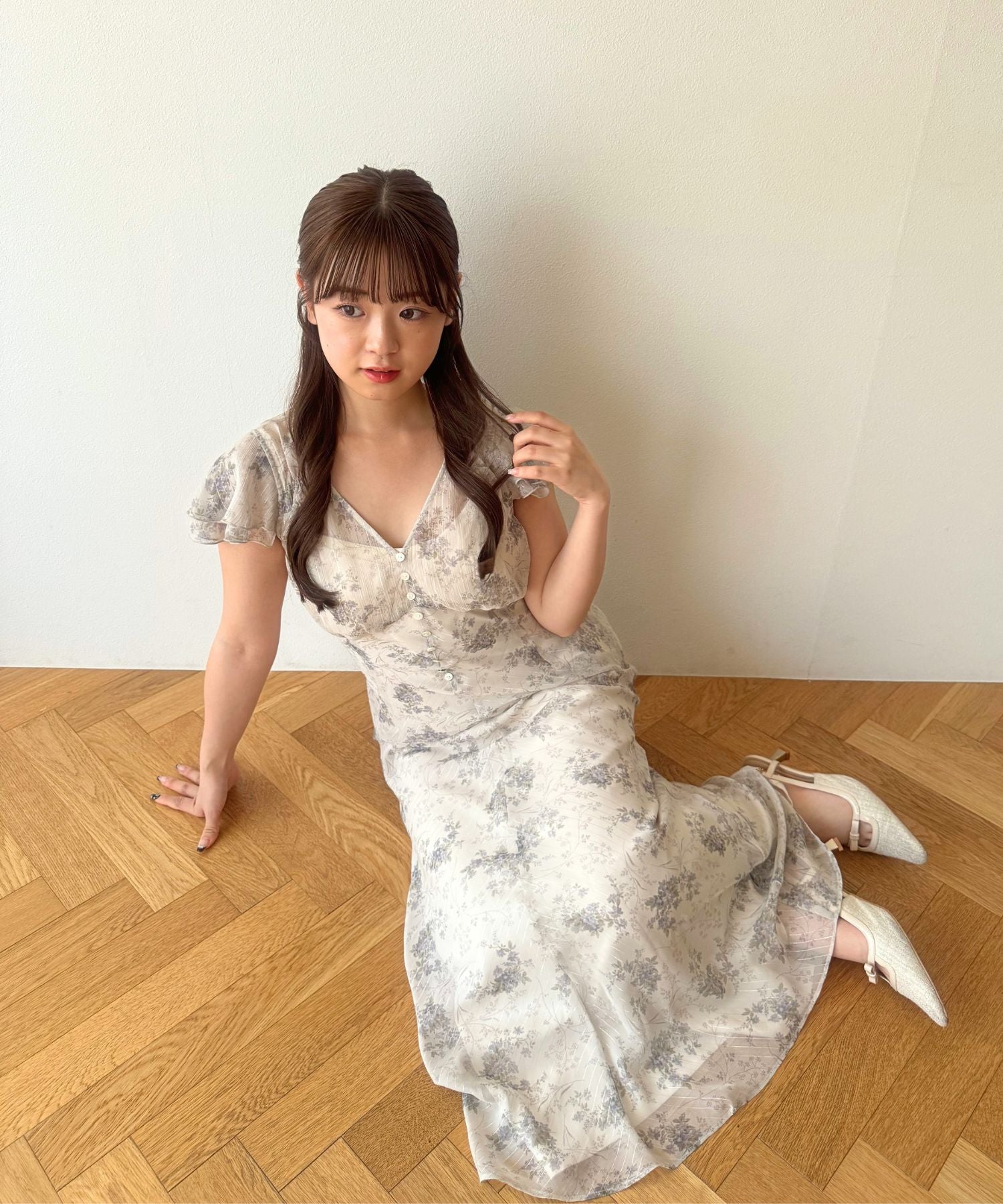 Violetteラメシフォンドレス