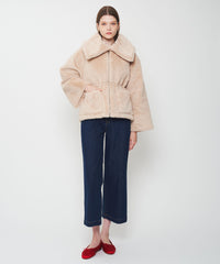 エコファーリバーシブルパファーコート