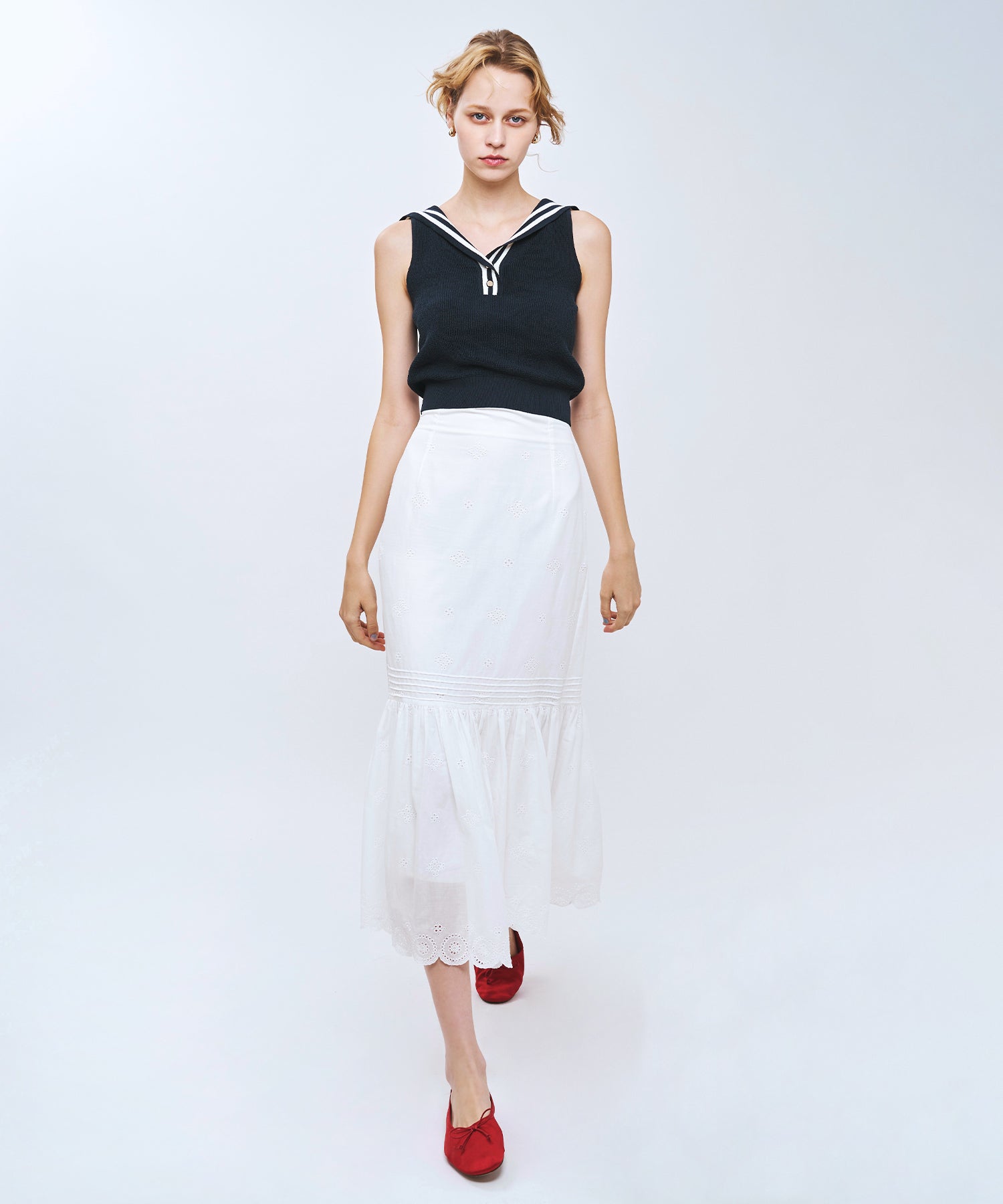 セーラーカラーマリンニット