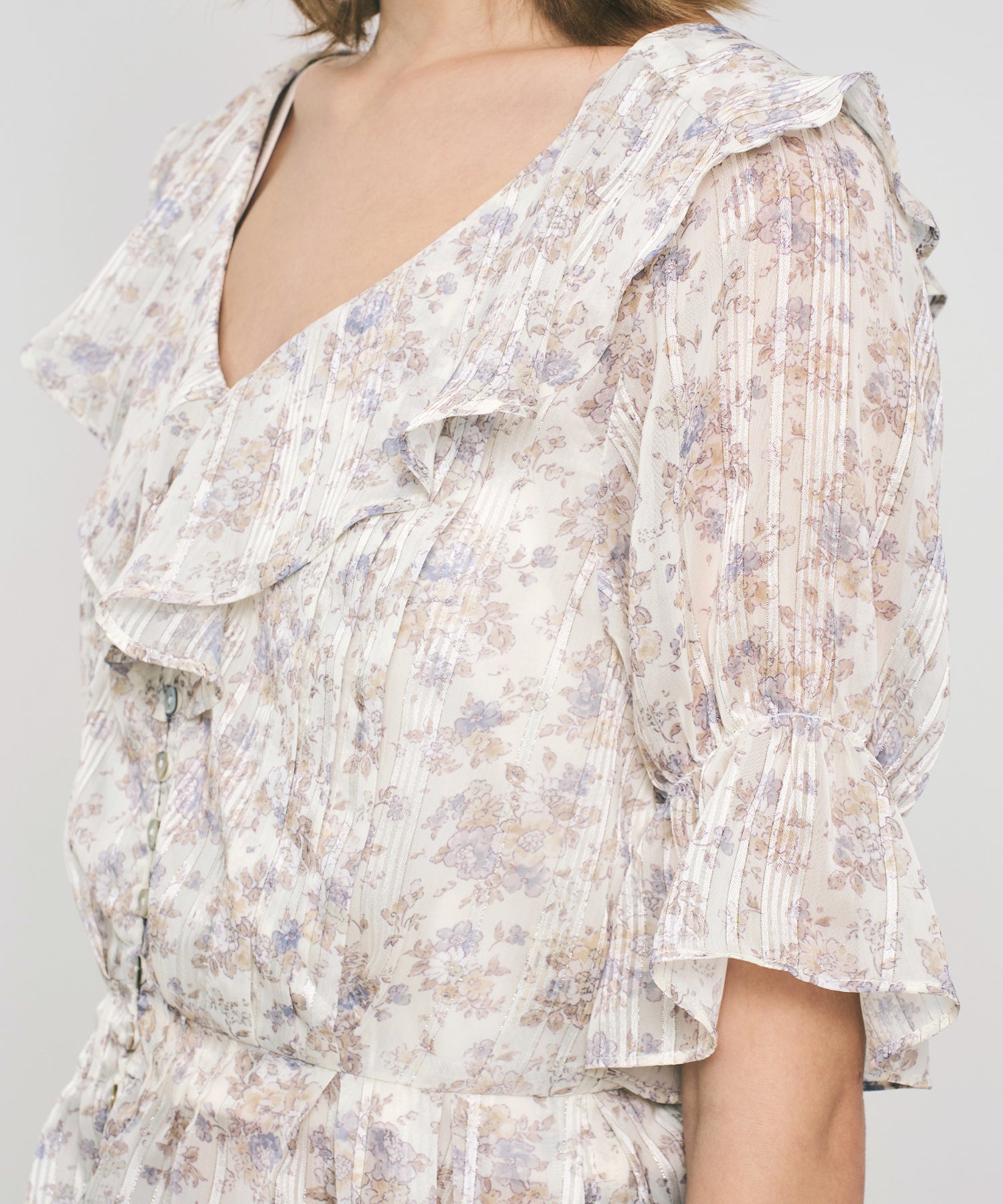 フルールラメシフォンブラウス