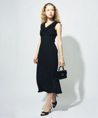 シフォンドットフリルワンピース