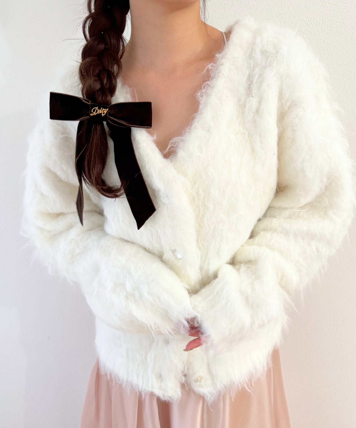 ブラッシュドシャギーカーディガン