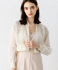 Mini pearl tulle blouson