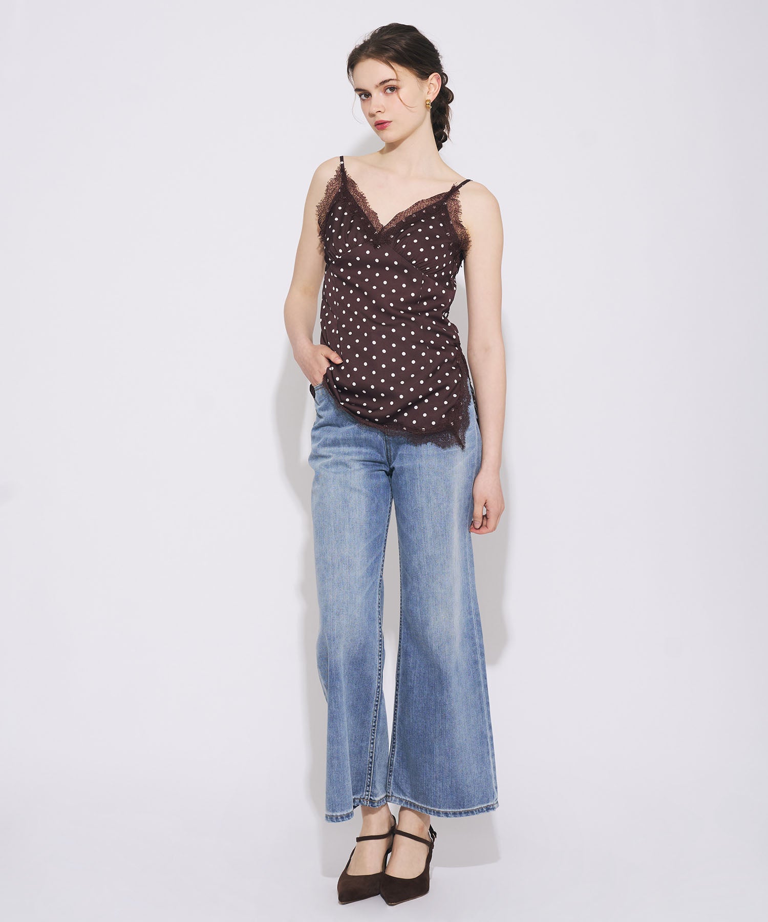 【予約】アイラッシュレーストリムキャミソール