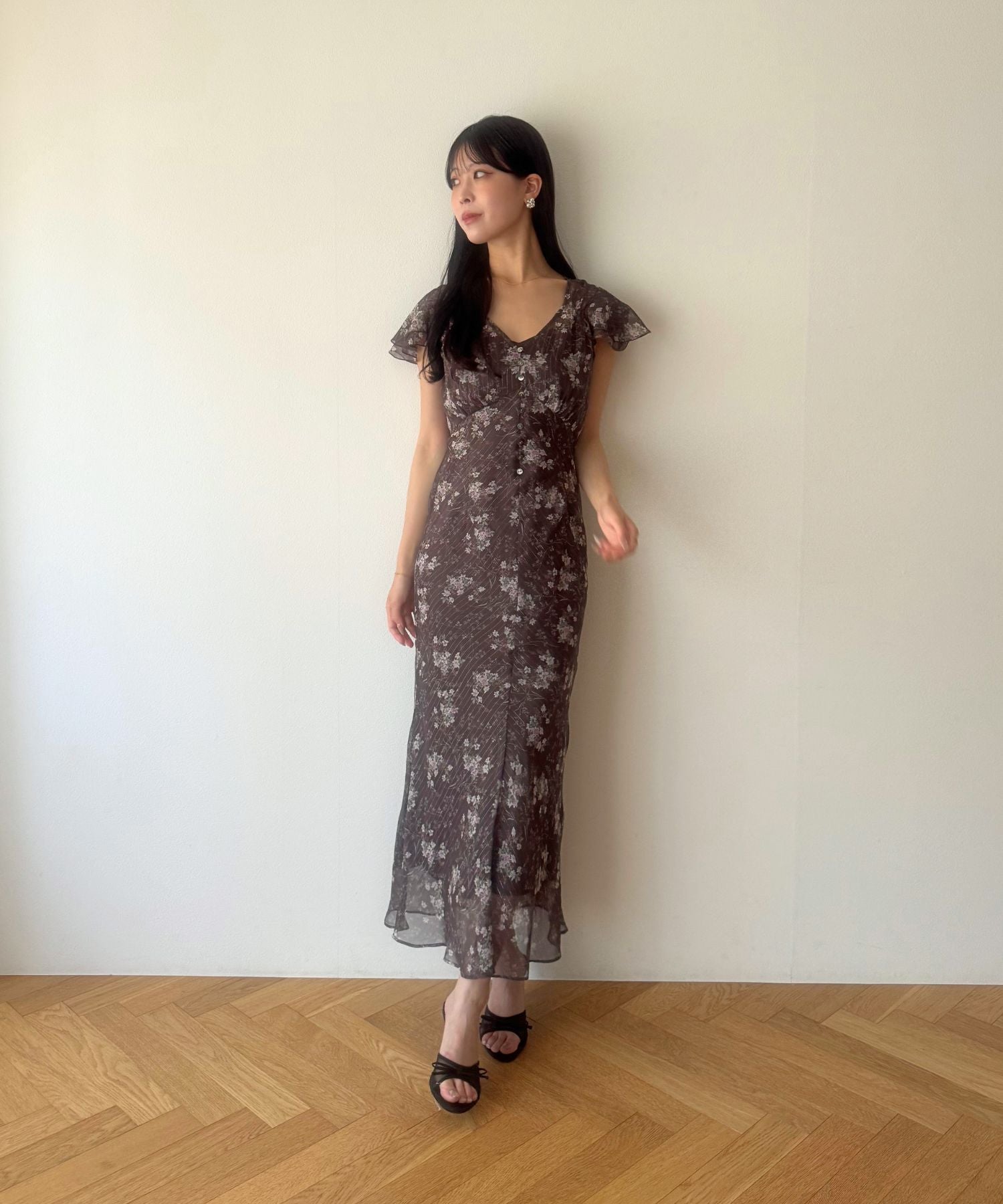 Violetteラメシフォンドレス