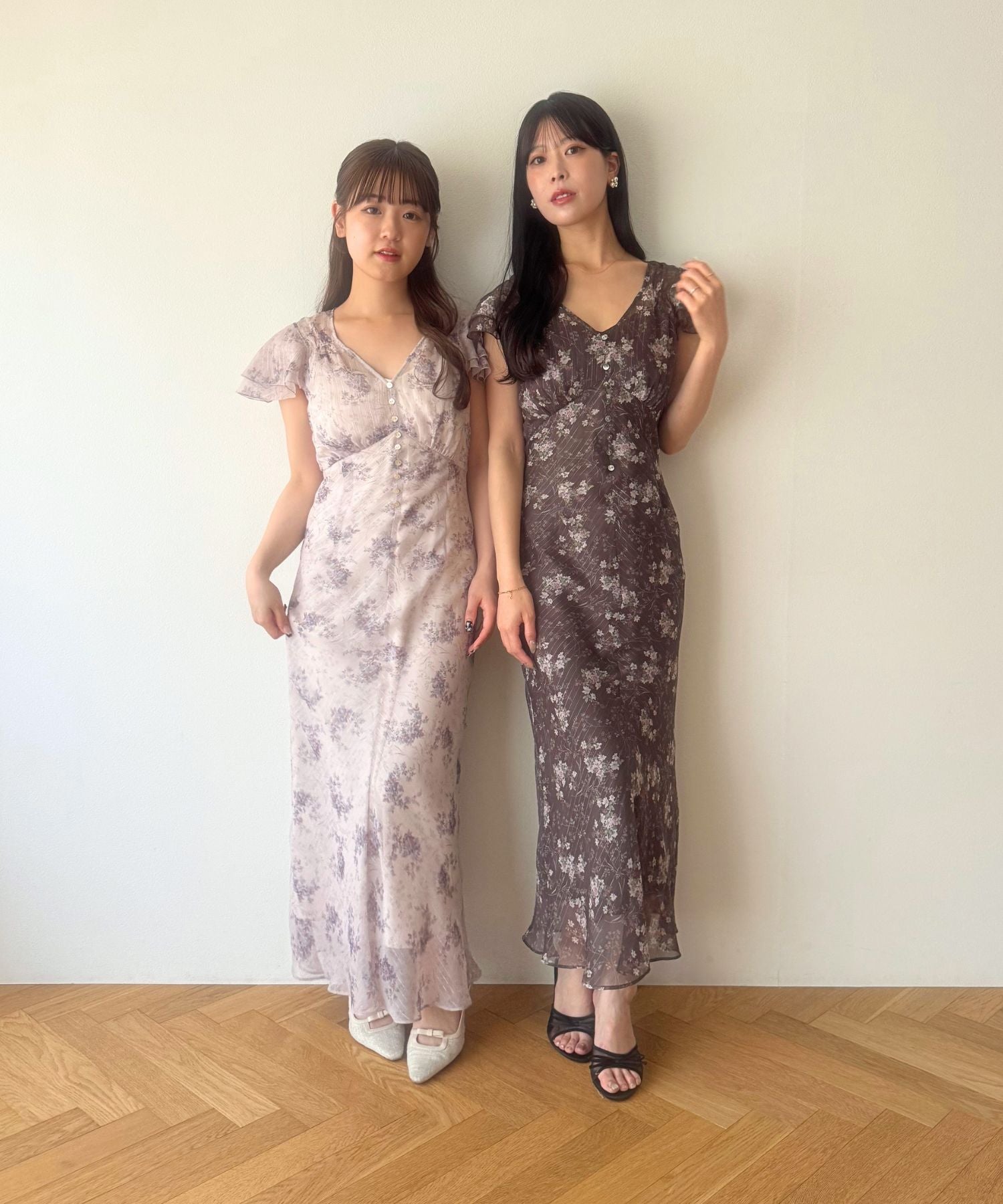 Violetteラメシフォンドレス