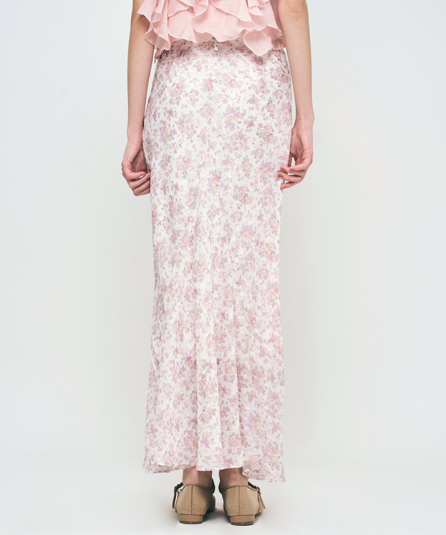 【予約】フルールラメシフォンスカート