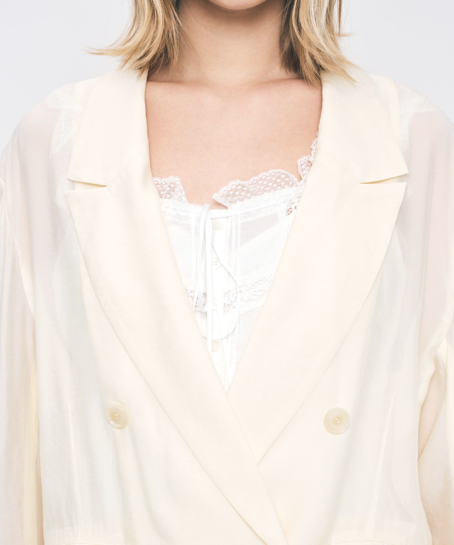 シアーダブルブレストジャケット