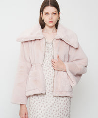 エコファーリバーシブルパファーコート