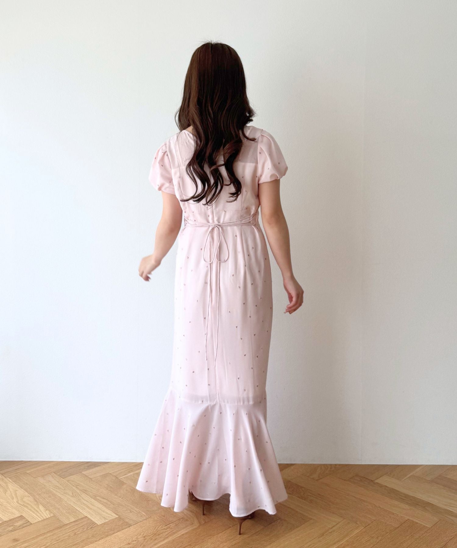 シフォンハート刺繍ワンピース