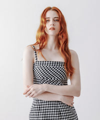 千鳥格套裝人魚裙