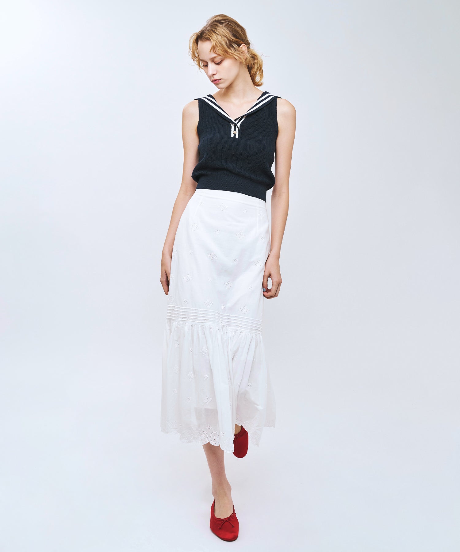 セーラーカラーマリンニット