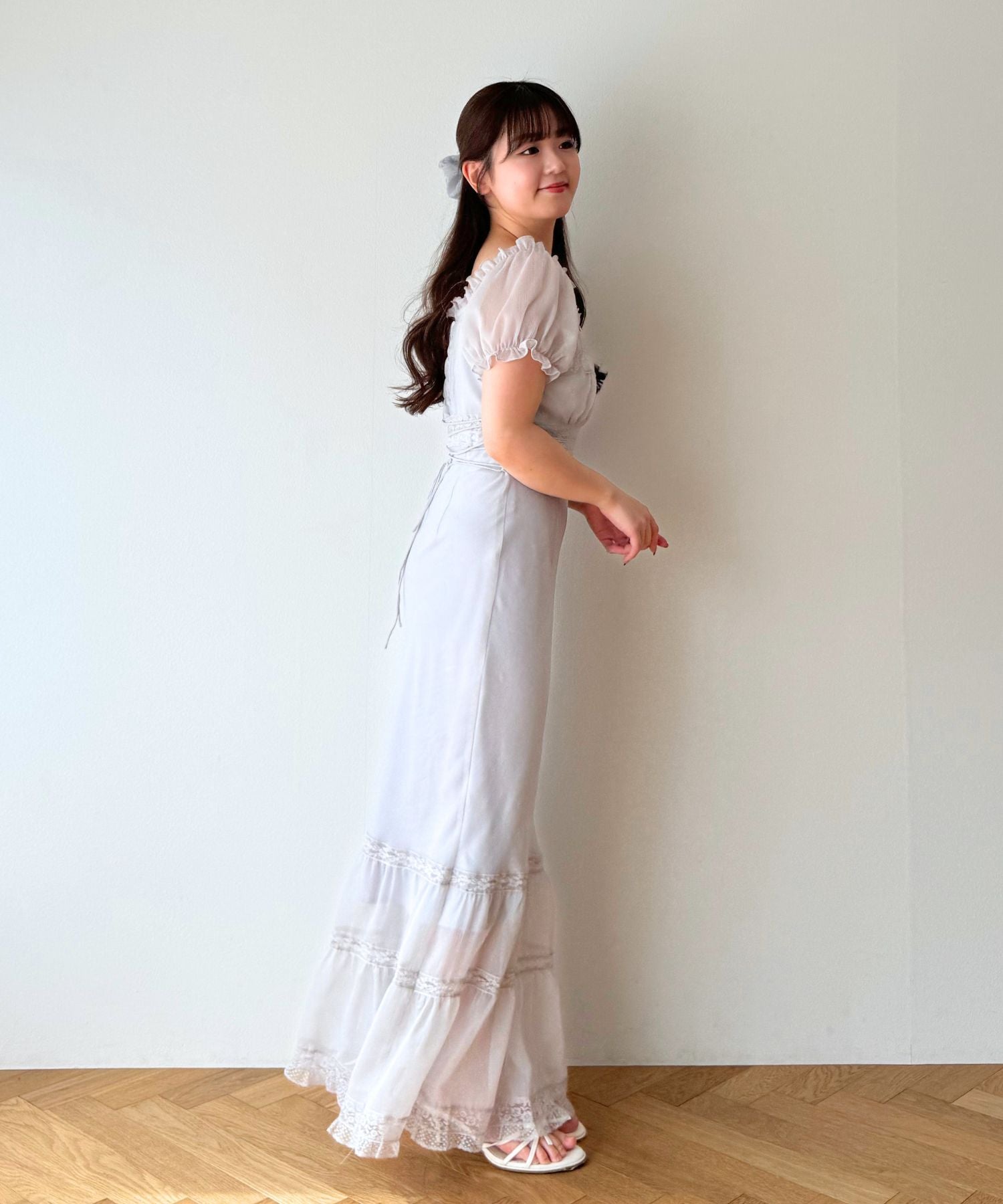 2wayオフショルシフォンドレス
