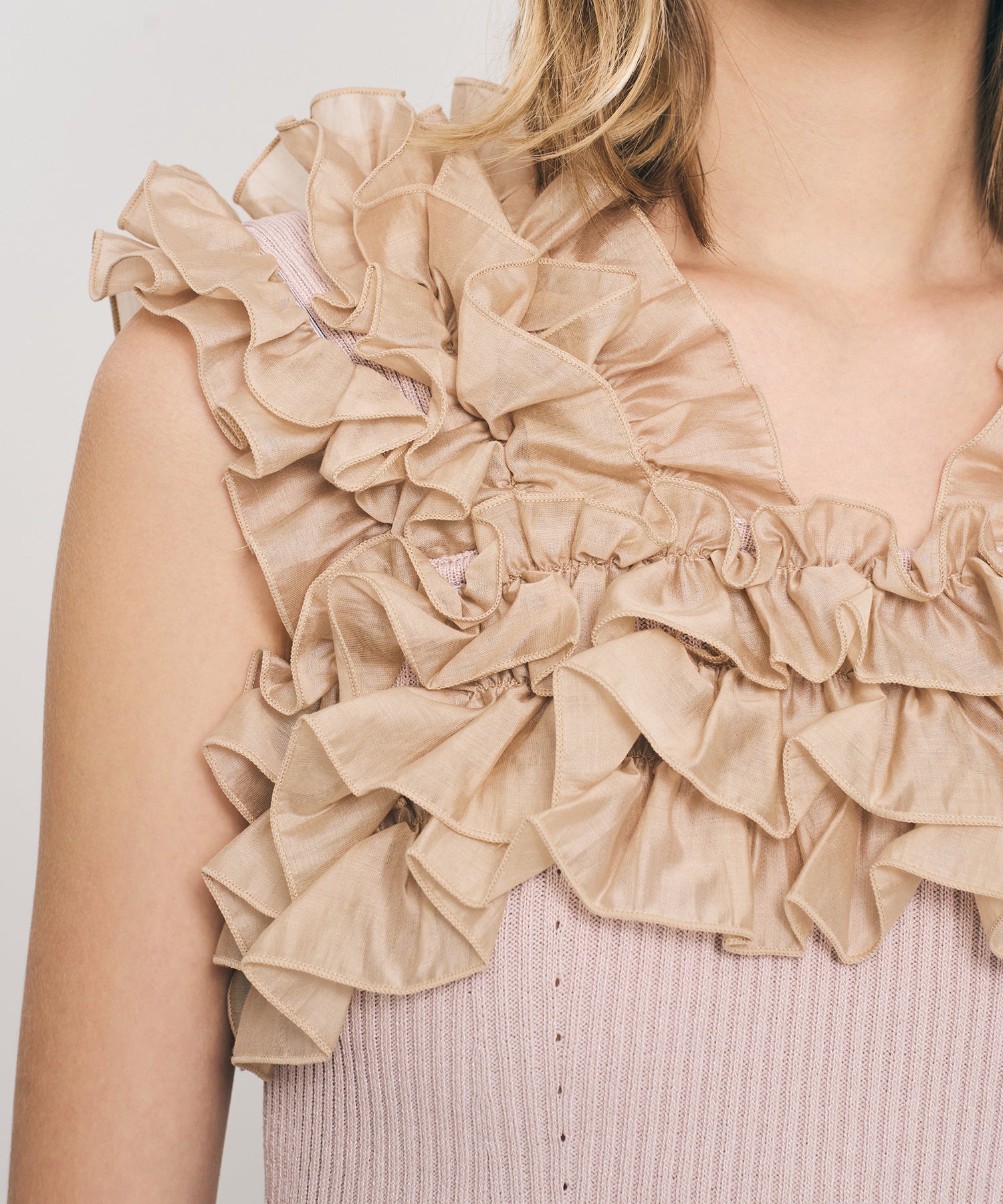 フリル2wayオフショルニット