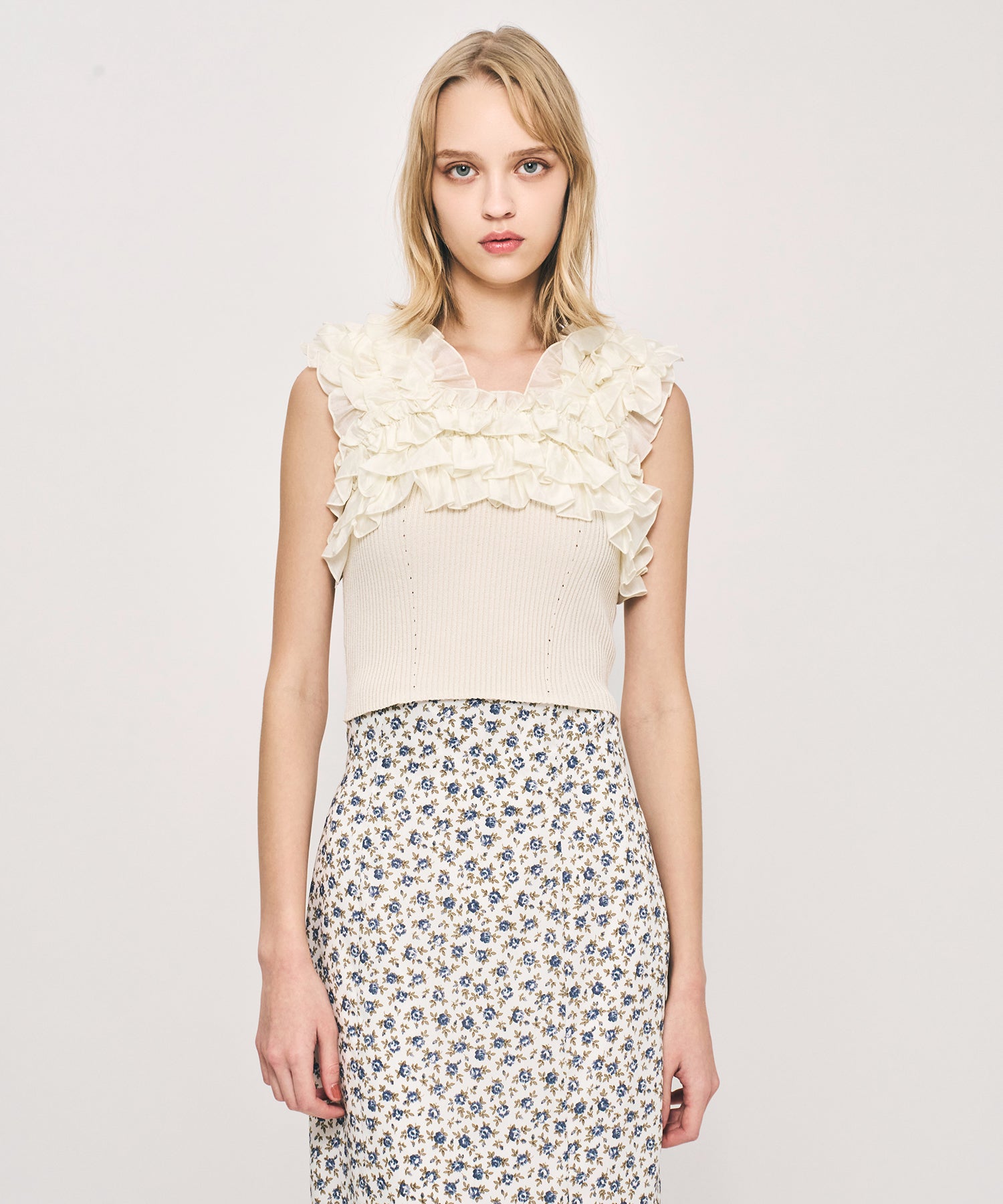 フリル2wayオフショルニット