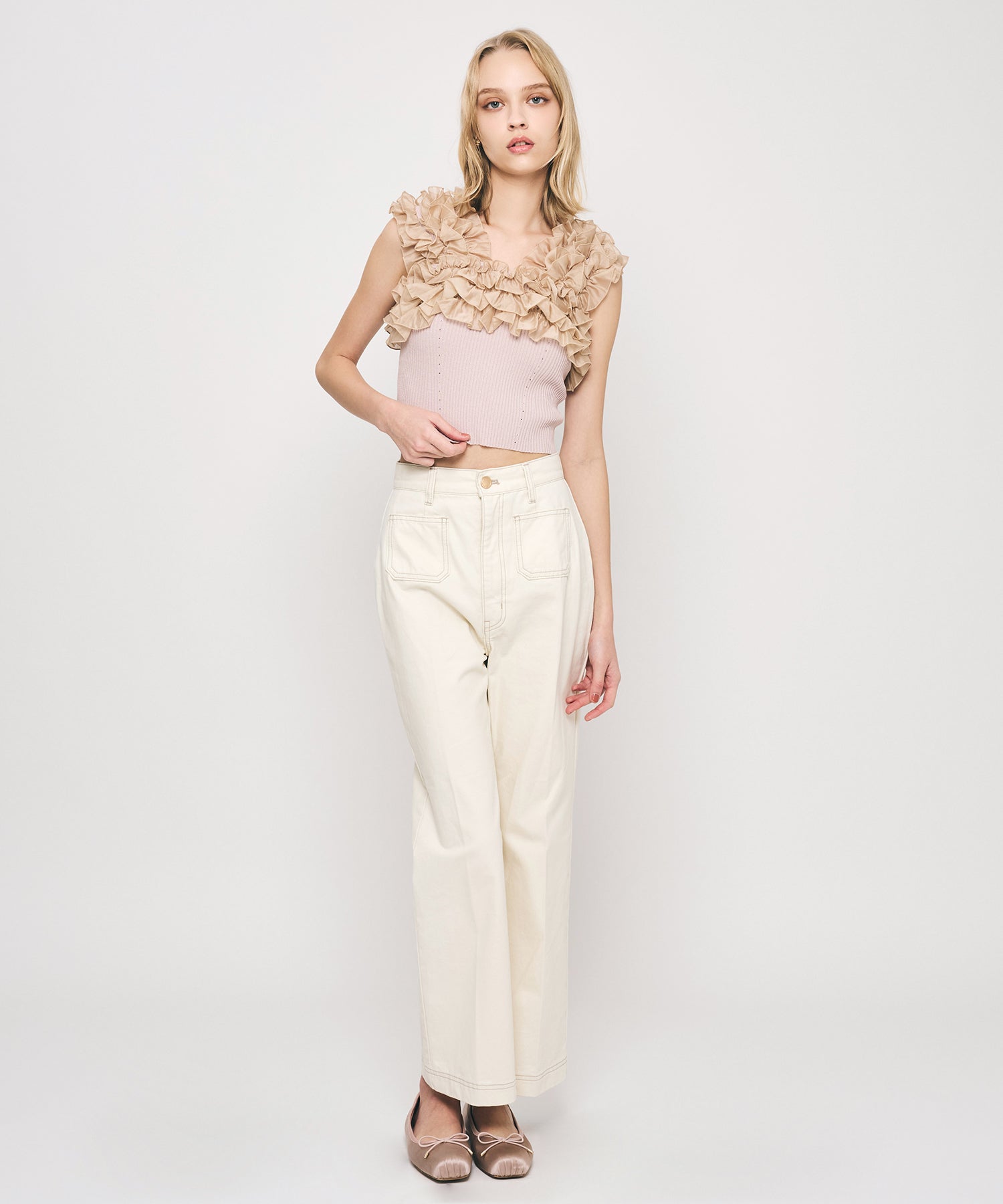 フリル2wayオフショルニット