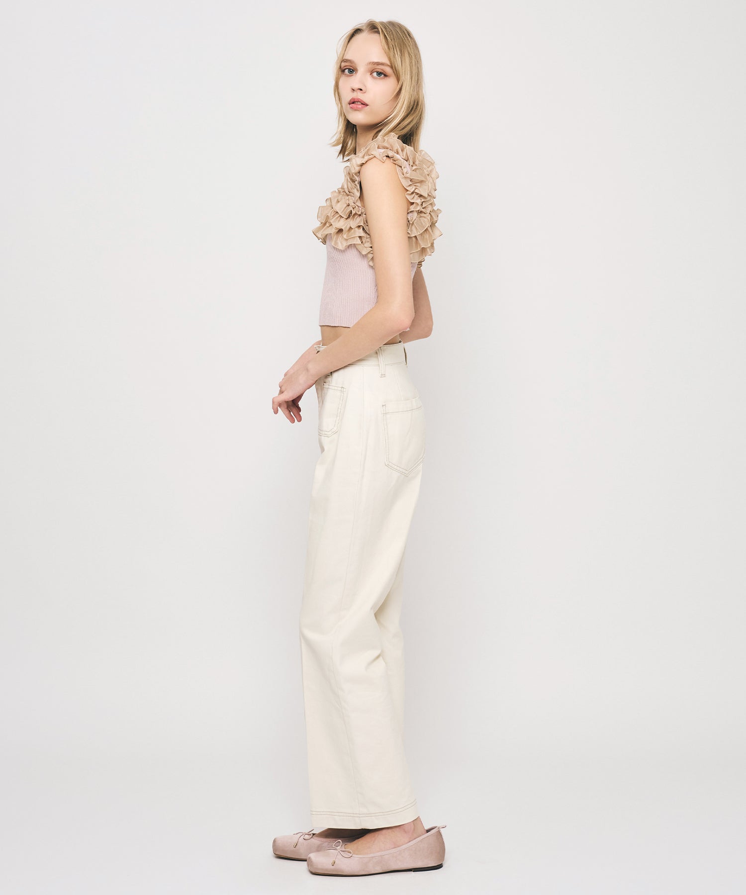 フリル2wayオフショルニット