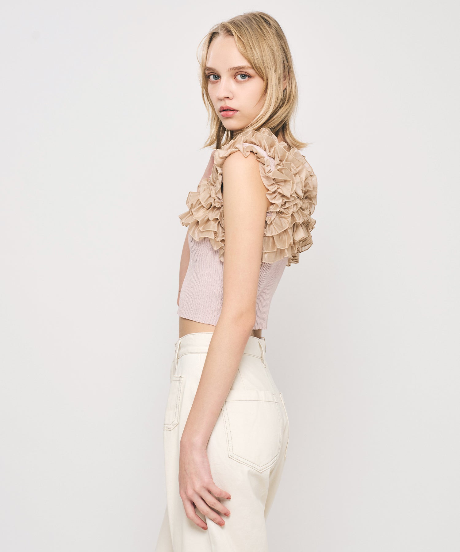 フリル2wayオフショルニット