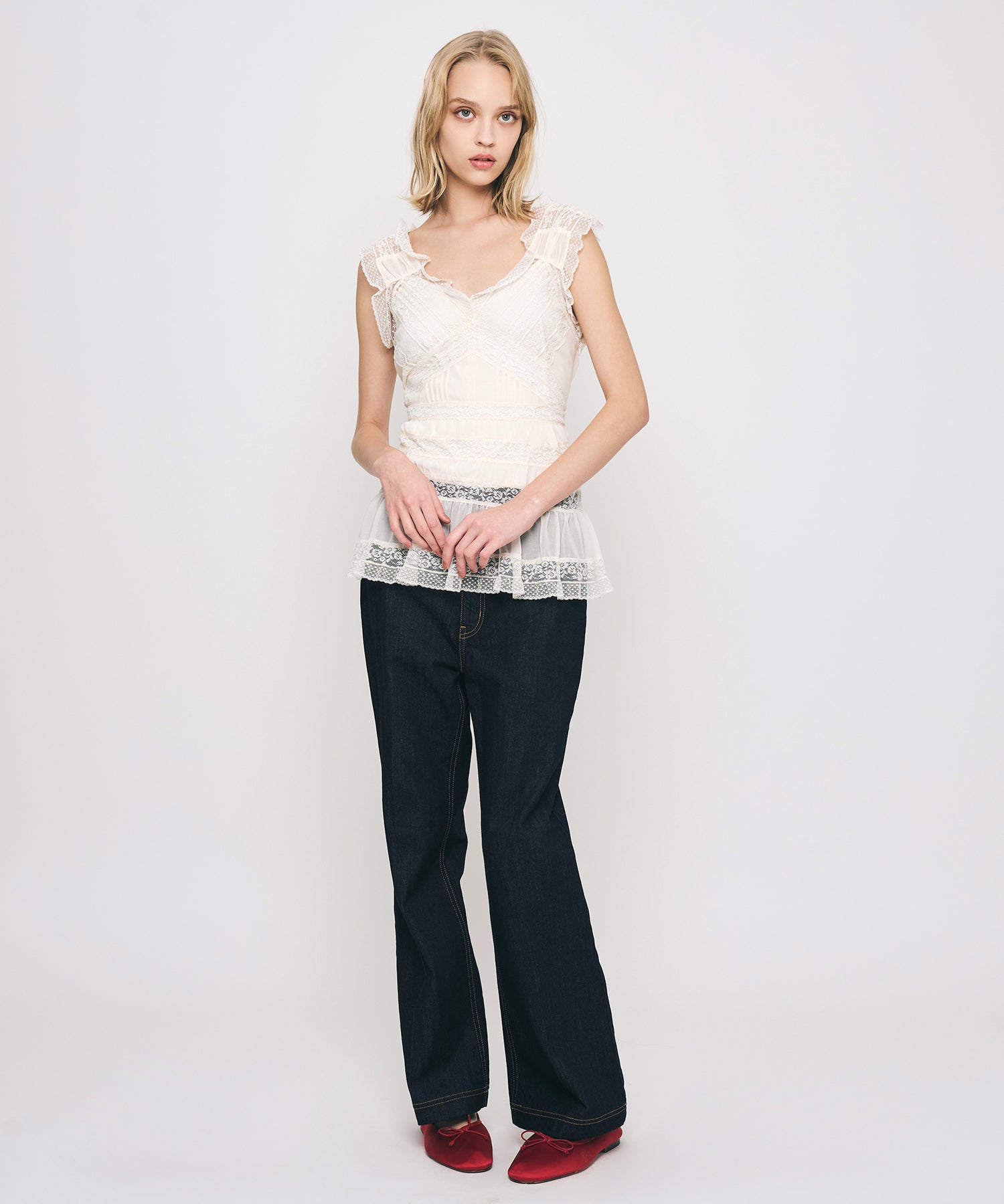 【予約】パッチポケットデニムパンツ