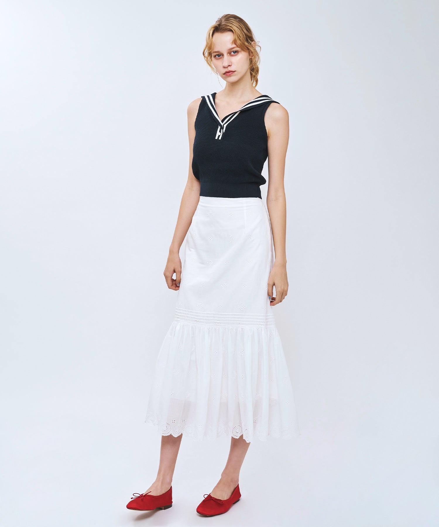 セーラーカラーマリンニット