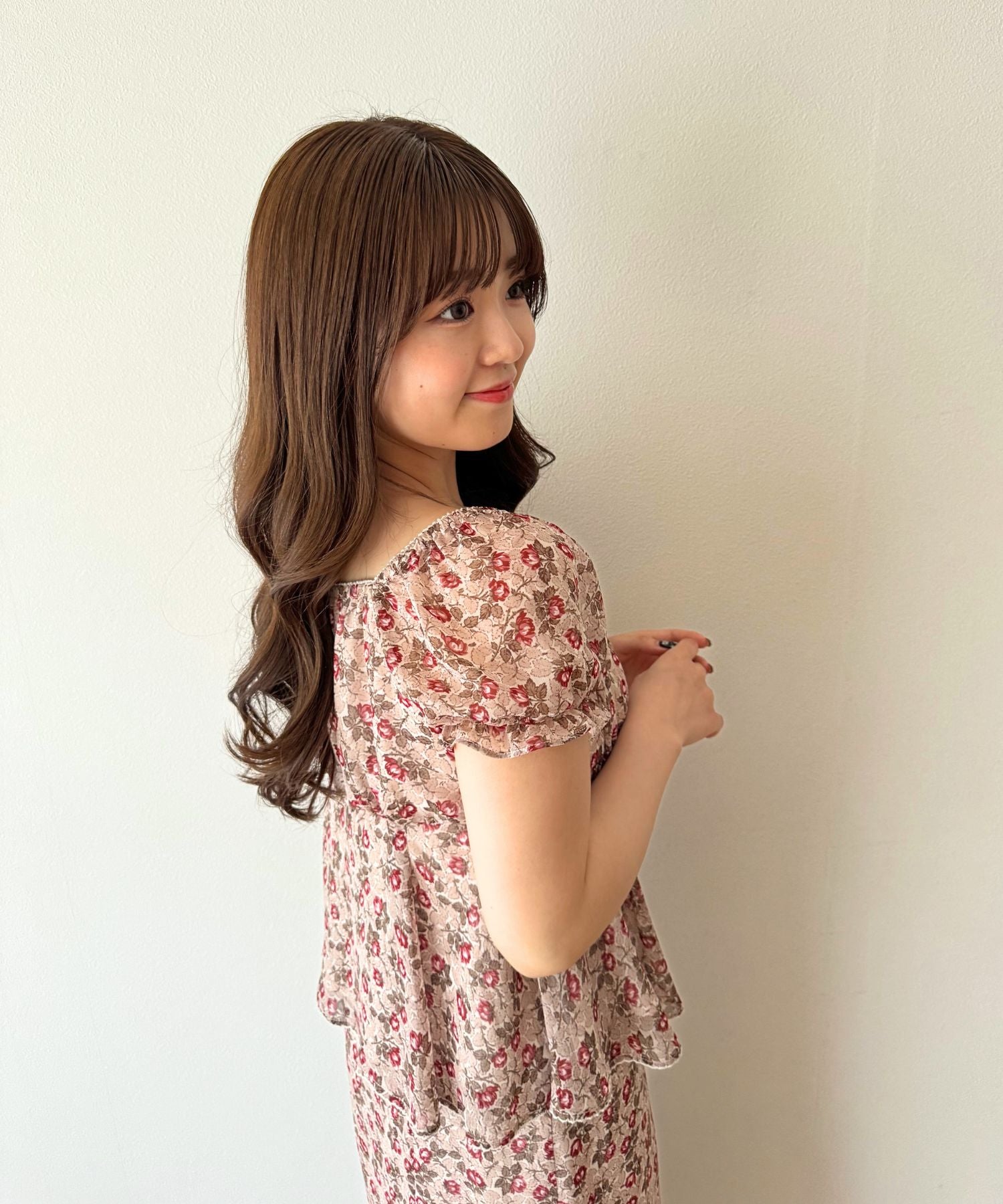 ヴィンテージローズシフォンブラウス