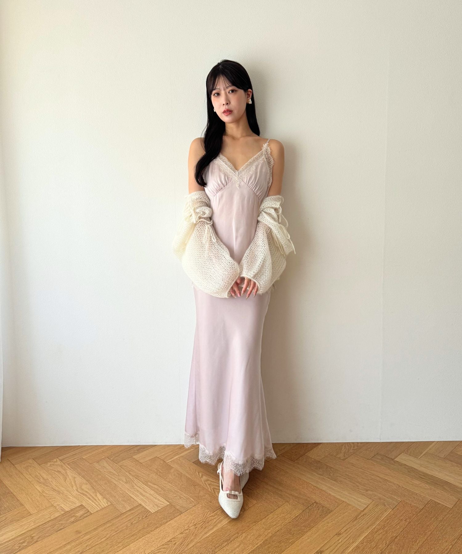 アイラッシュレーストリムキャミソール