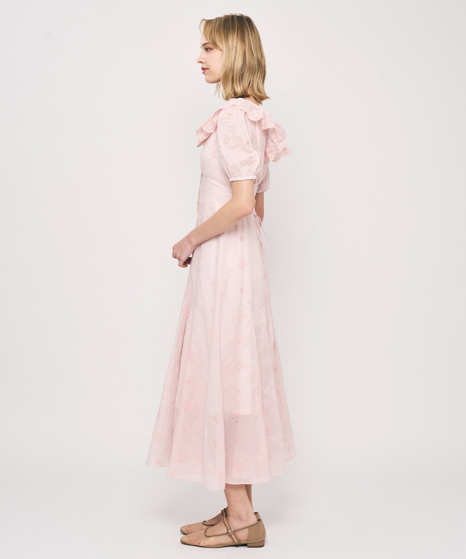 コットンボイルフラワーワンピース