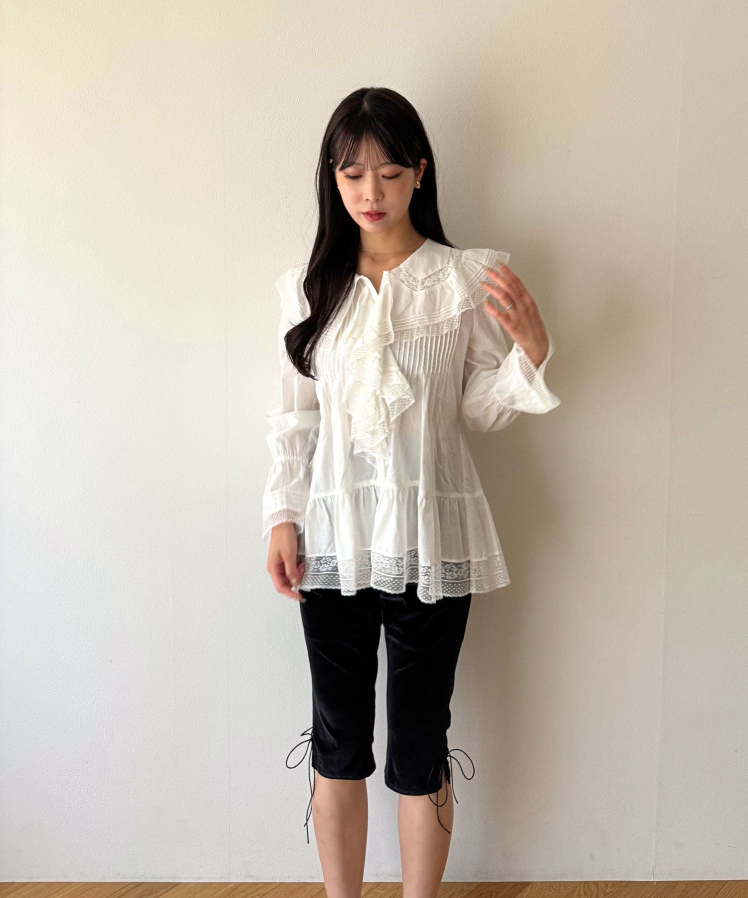 ベロアカプリパンツ