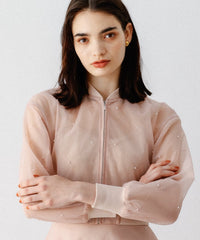 Mini pearl tulle blouson