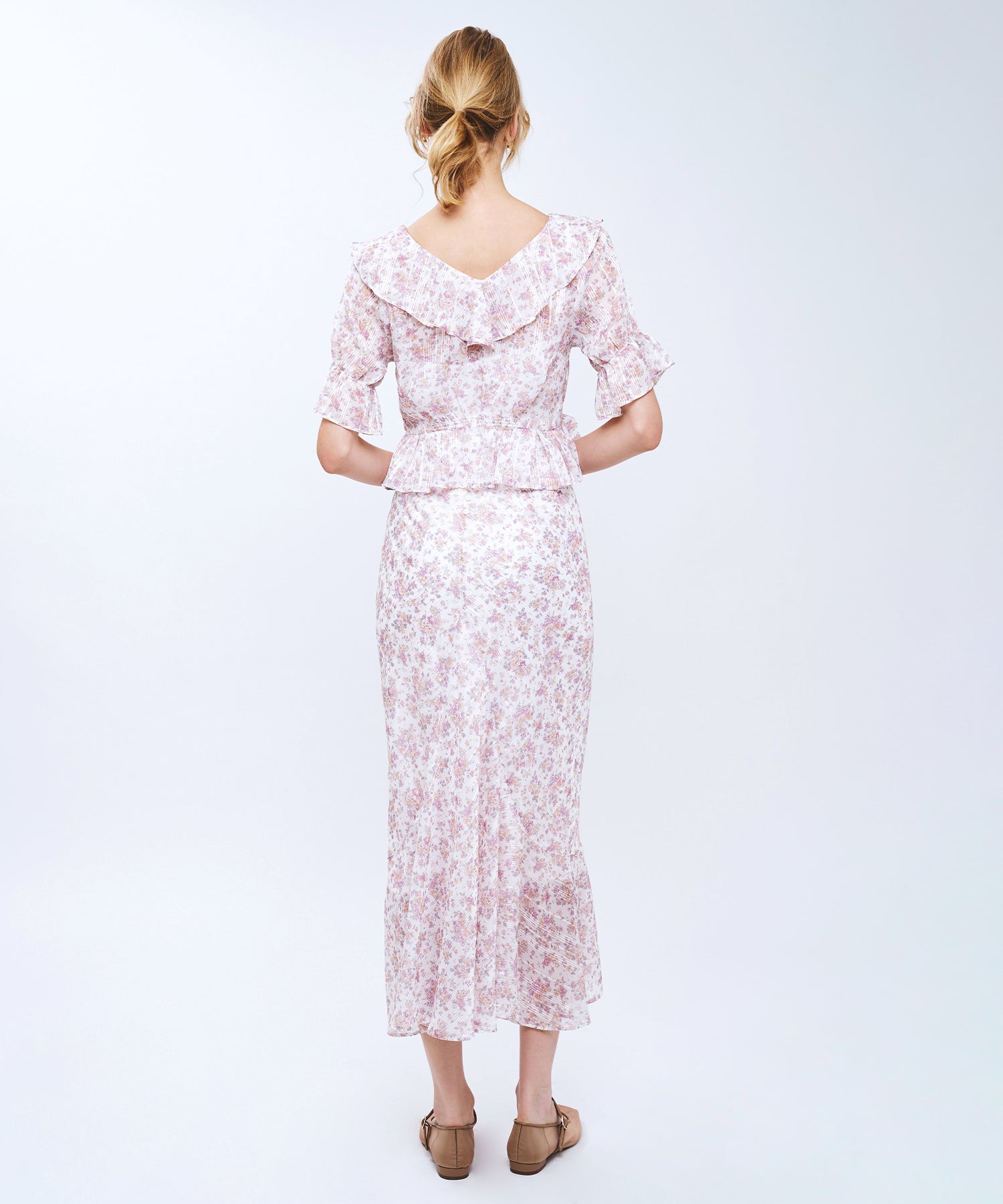 【予約】フルールラメシフォンスカート