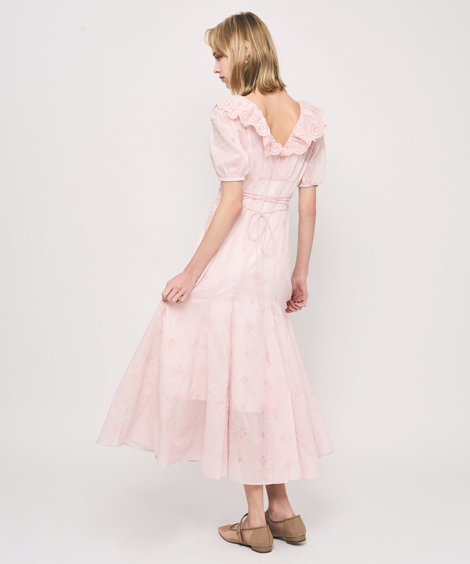 コットンボイルフラワーワンピース