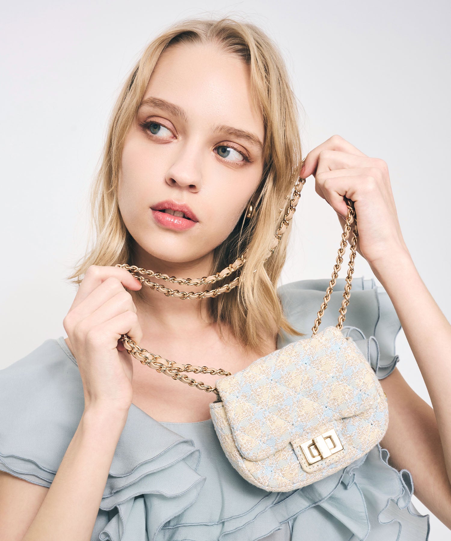 ドビーチェックミニバッグ