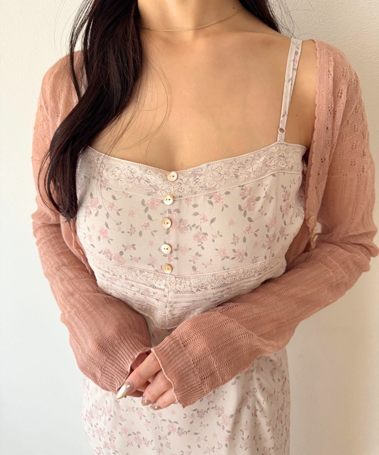 キャミセットアイレットカーディガン