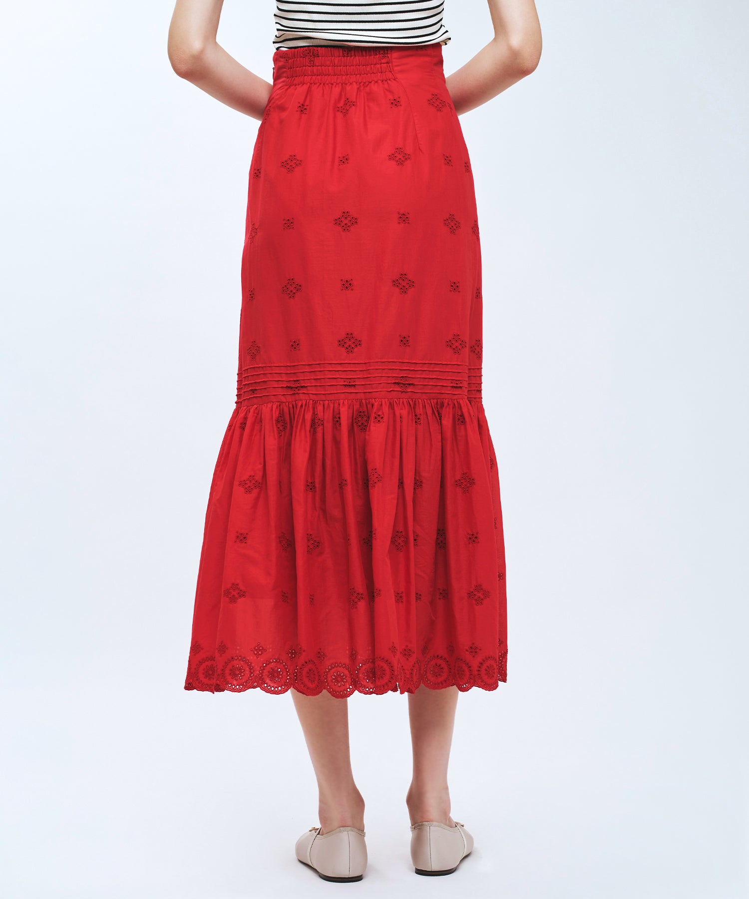 コットンボイルフラワースカート