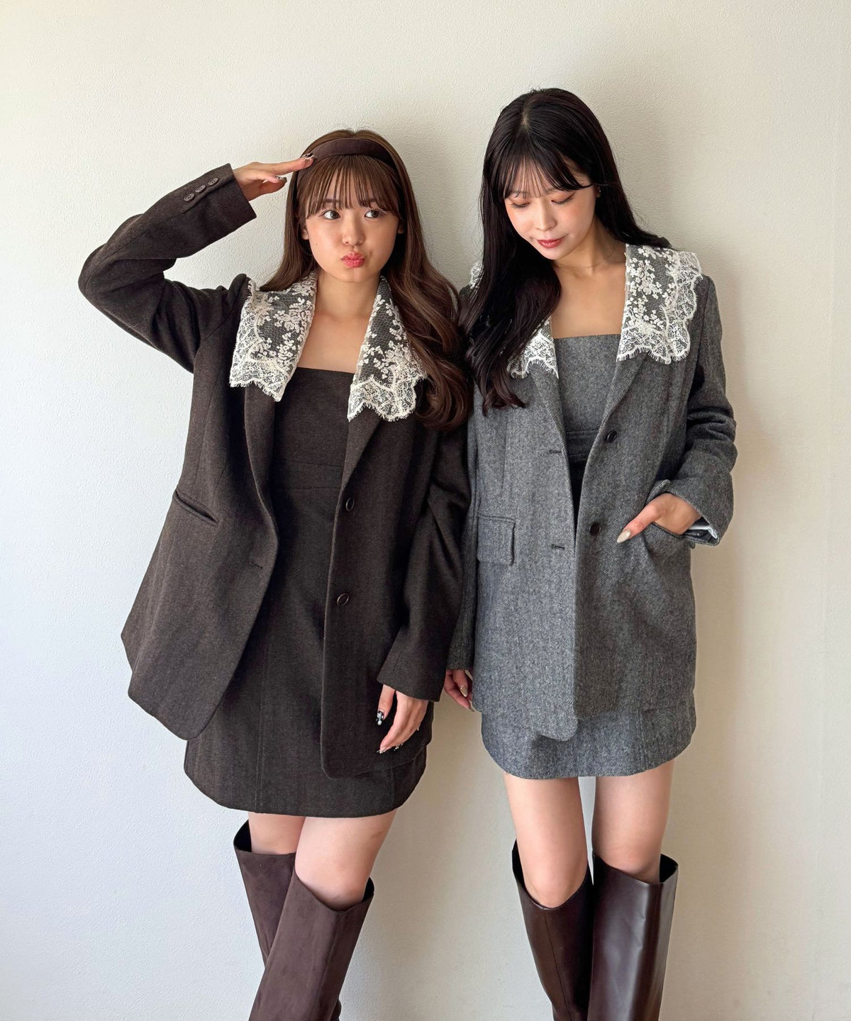 レースカラー2WAYジャケット