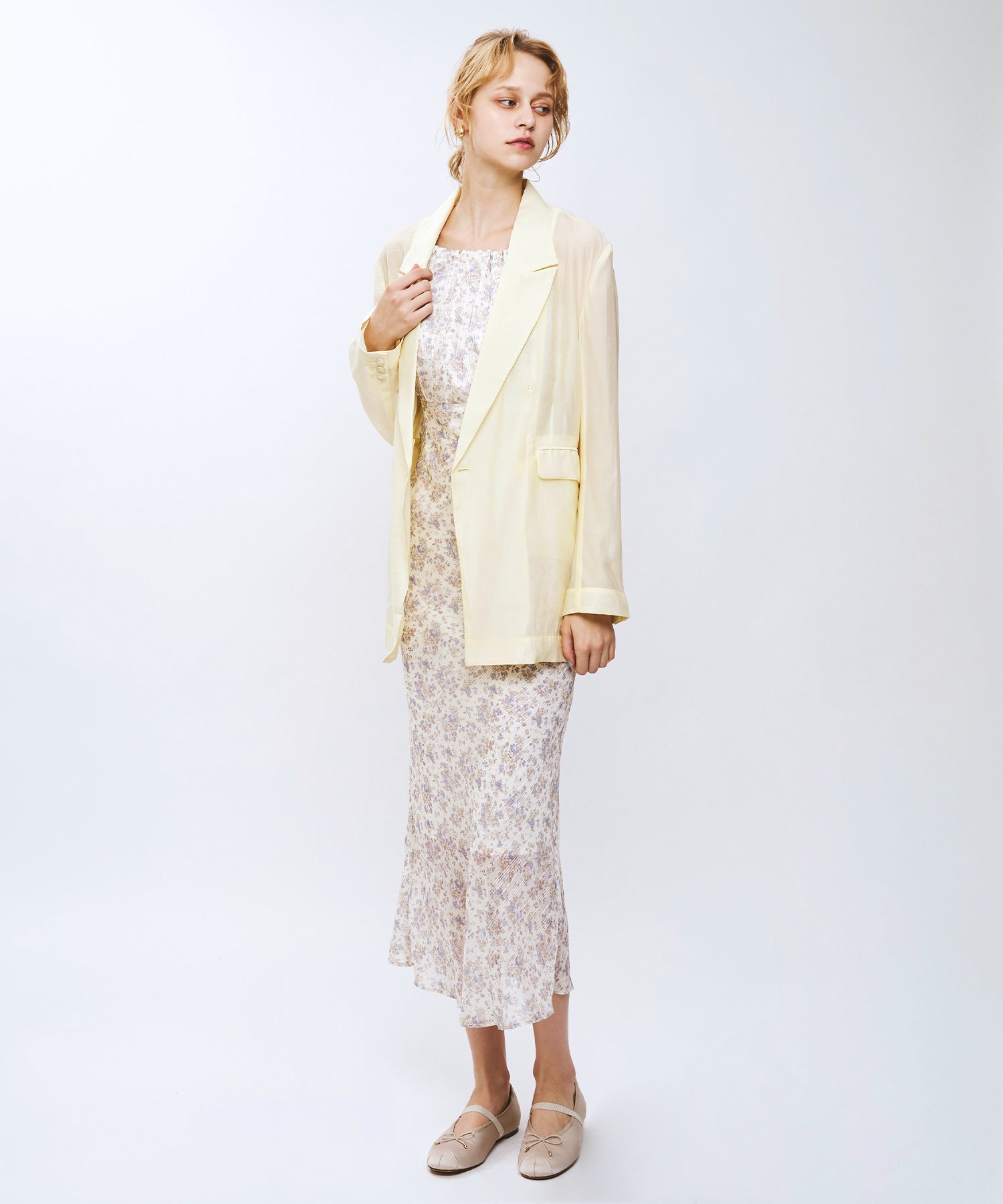 【予約】フルールラメシフォンキャミドレス