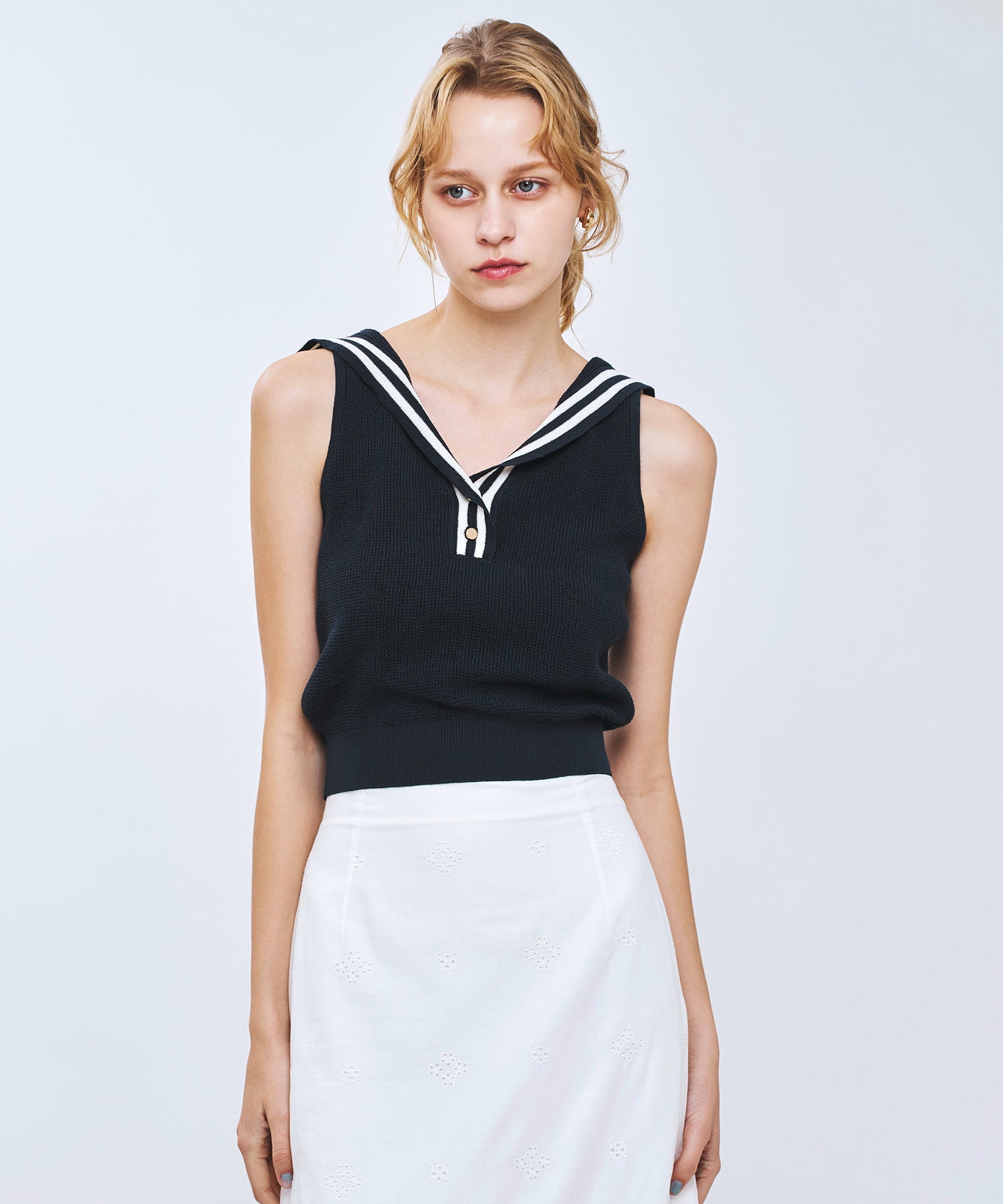 セーラーカラーマリンニット