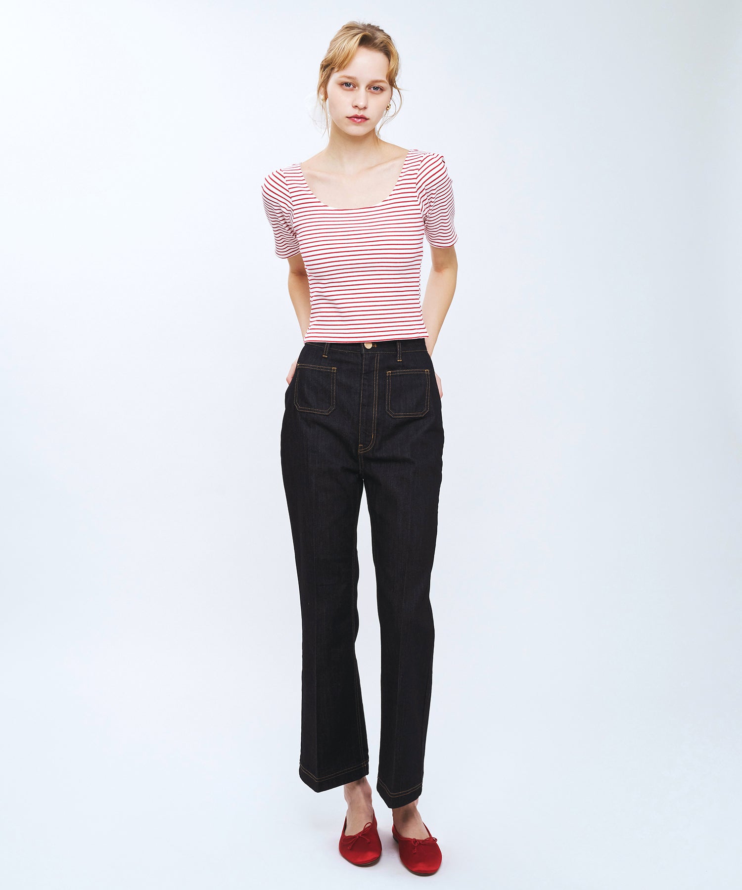 【予約】パッチポケットデニムパンツ