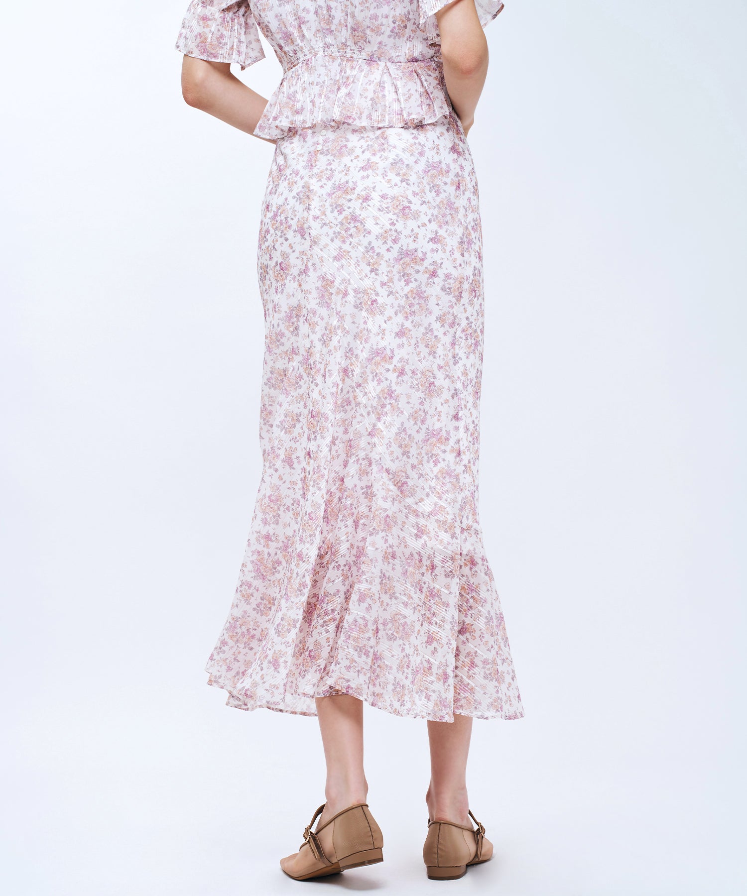 【予約】フルールラメシフォンスカート