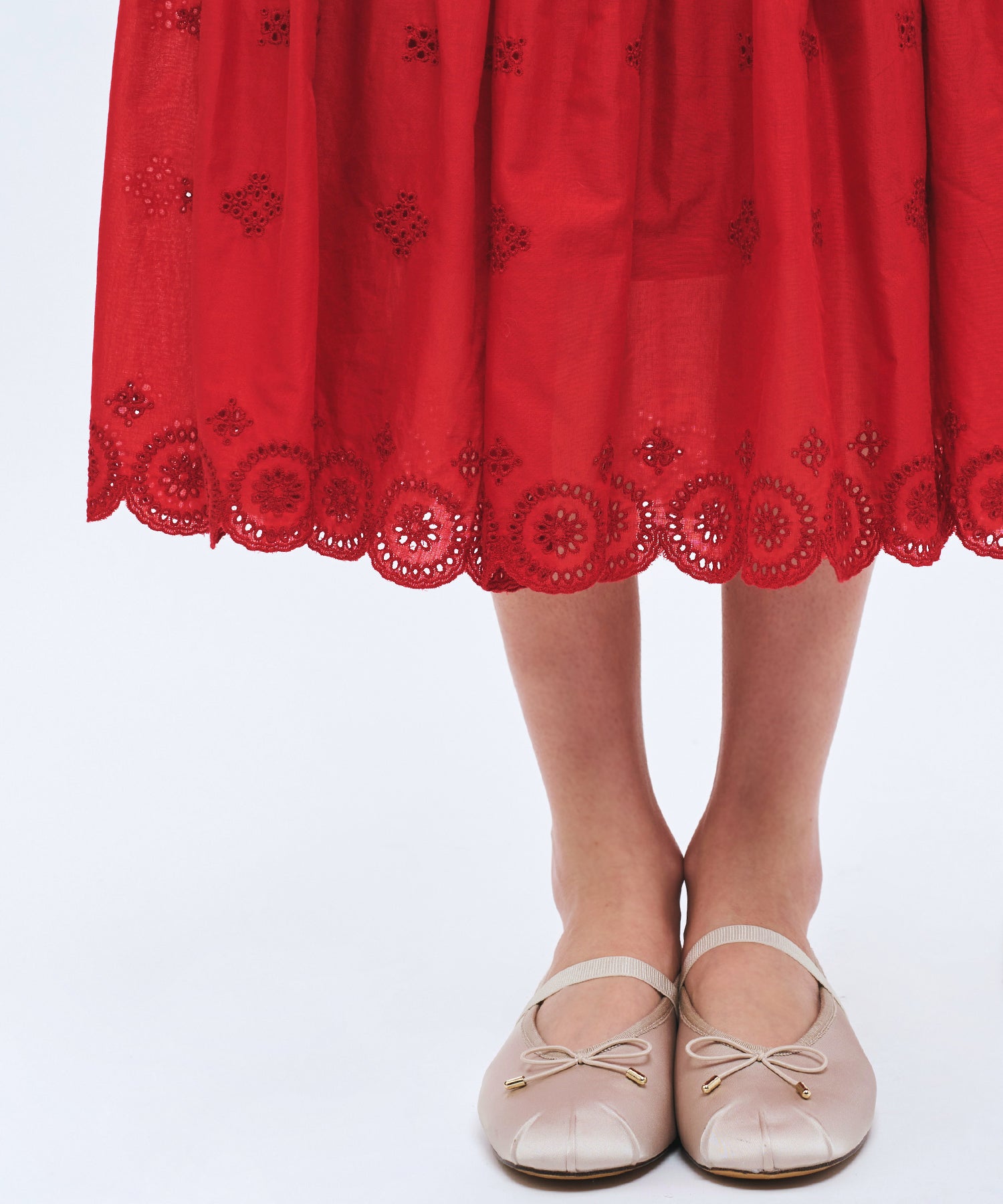 コットンボイルフラワースカート