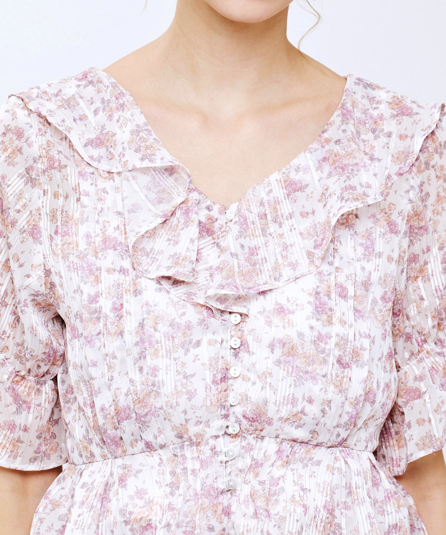 フルールラメシフォンブラウス