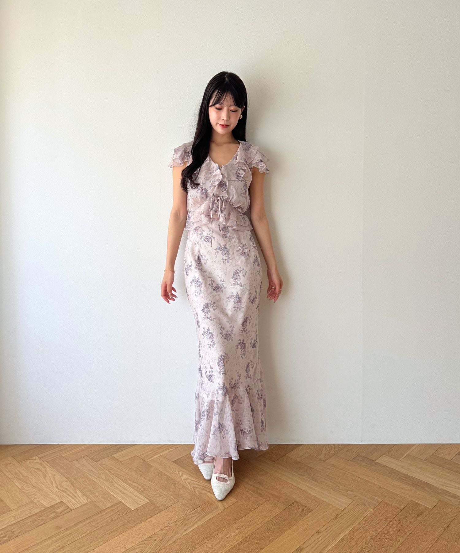Violetteラメシフォンブラウス