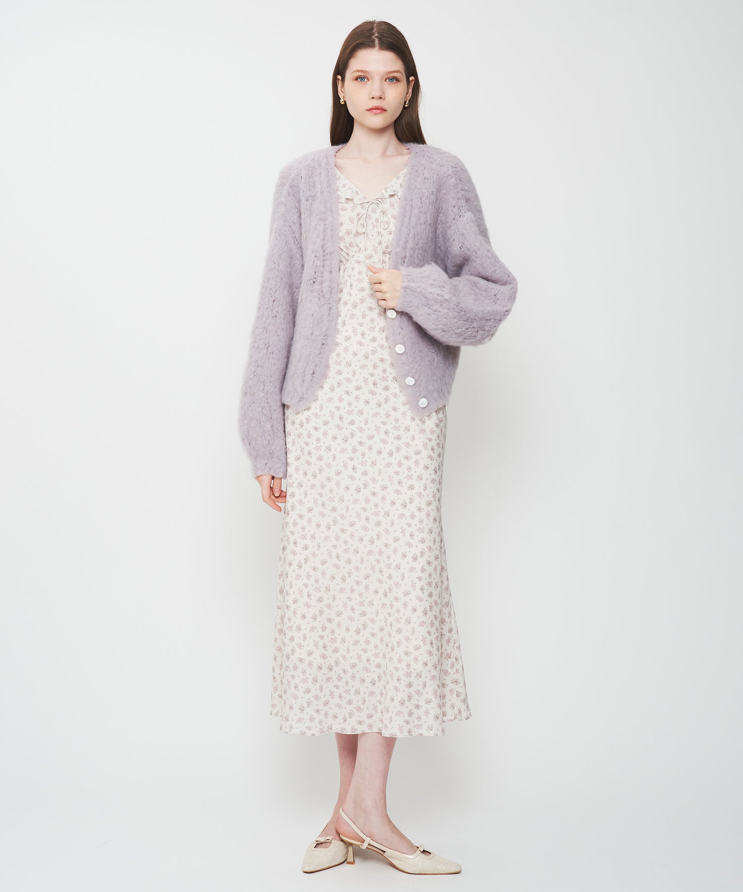 【予約】Alpaca ブラッシュドニットカーディガン