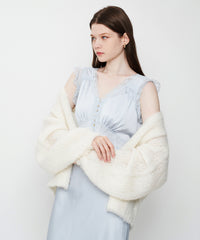 Alpaca ブラッシュドニットカーディガン