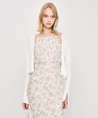 MIXパターンアイレットカーディガン