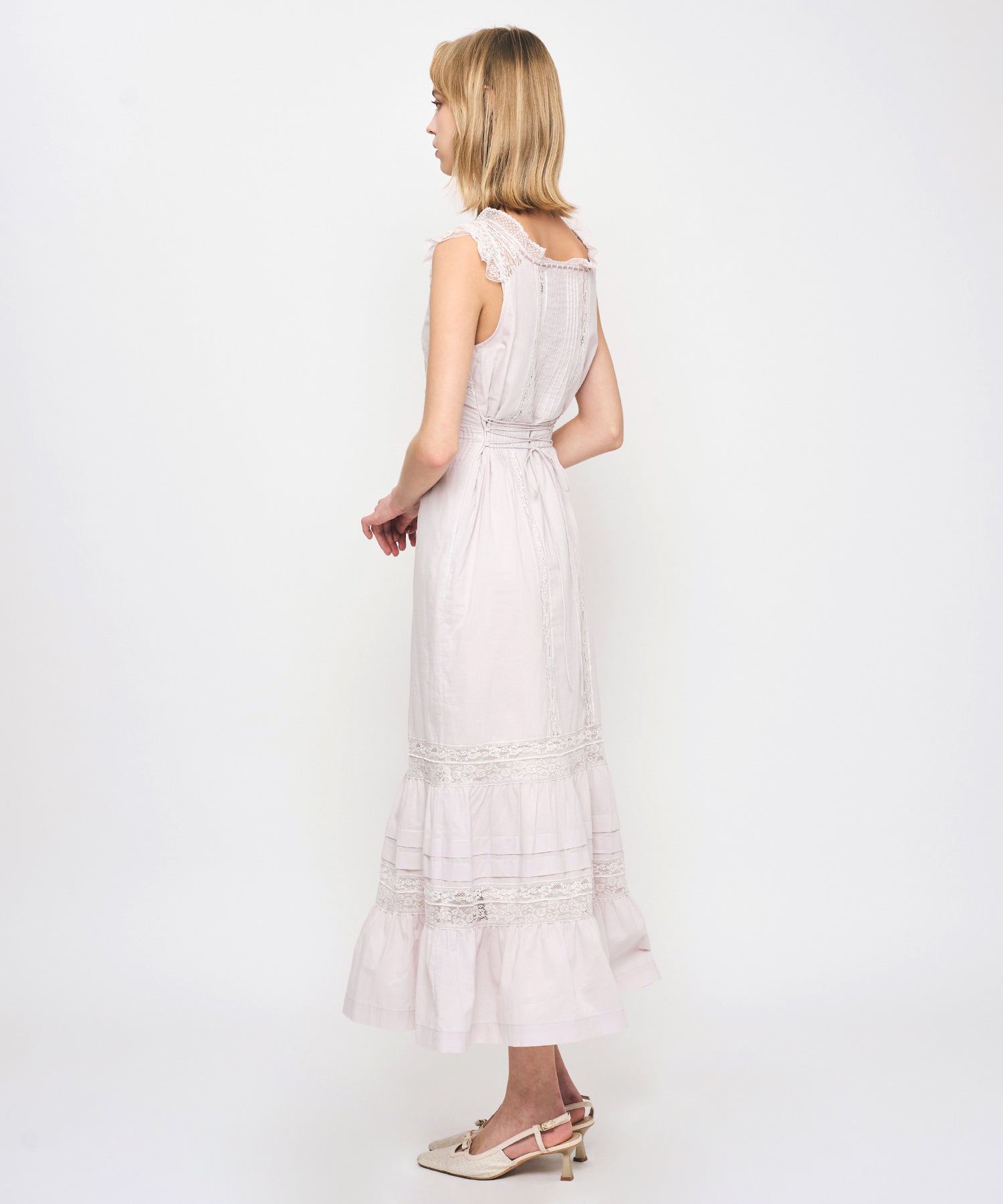 【予約】レースMIXヴィクトリアンワンピース