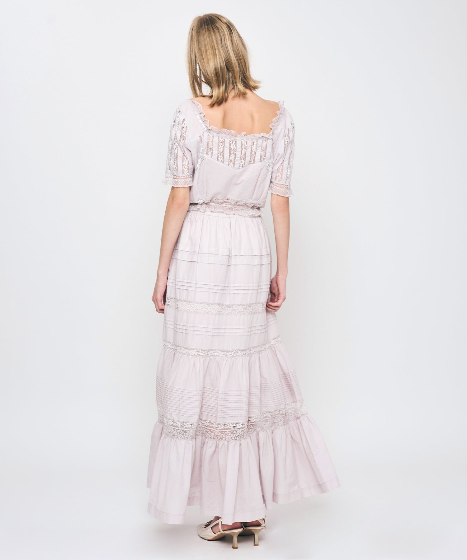 レースMIXヴィクトリアンブラウス