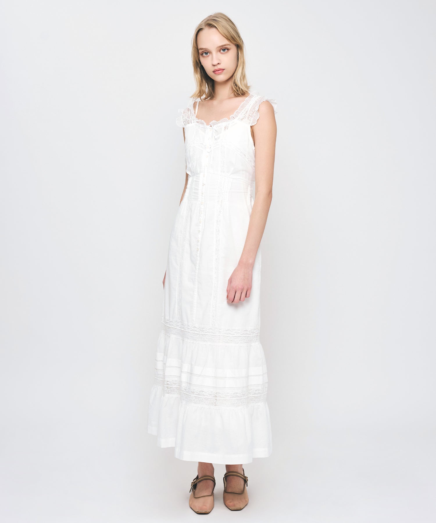 【予約】レースMIXヴィクトリアンワンピース