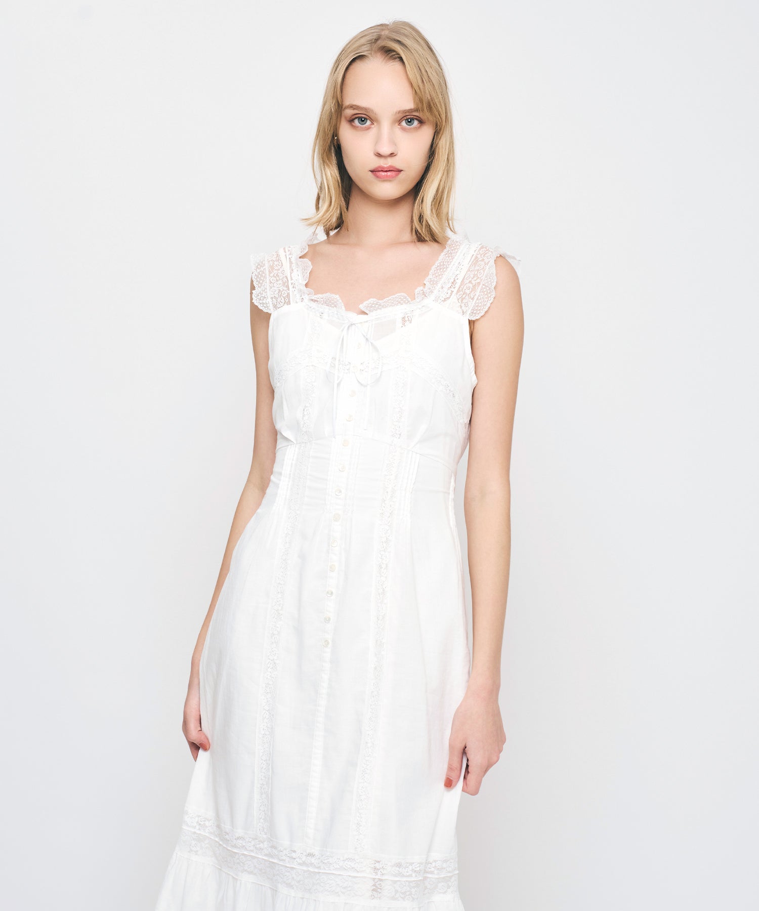 【予約】レースMIXヴィクトリアンワンピース