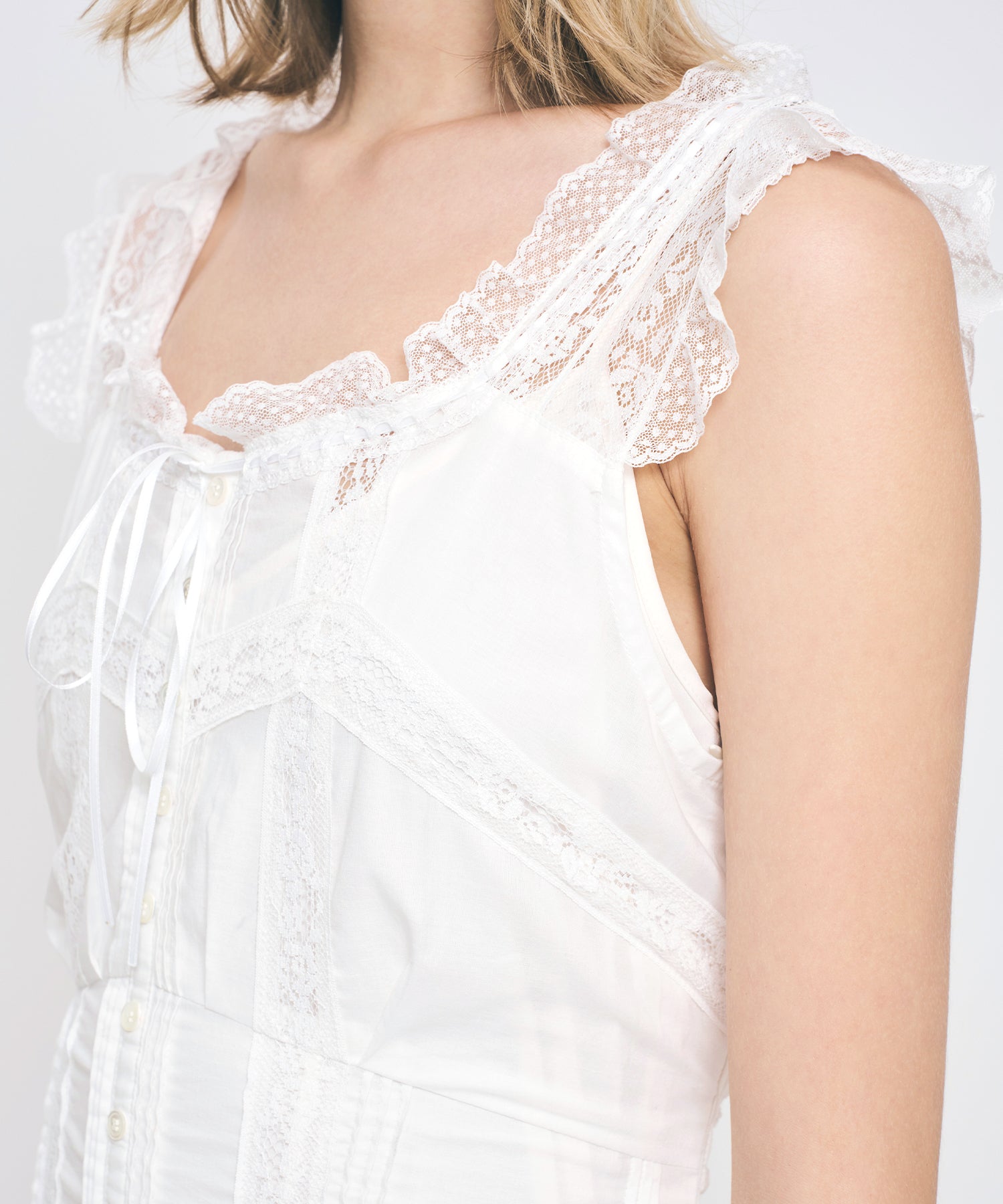 【予約】レースMIXヴィクトリアンワンピース